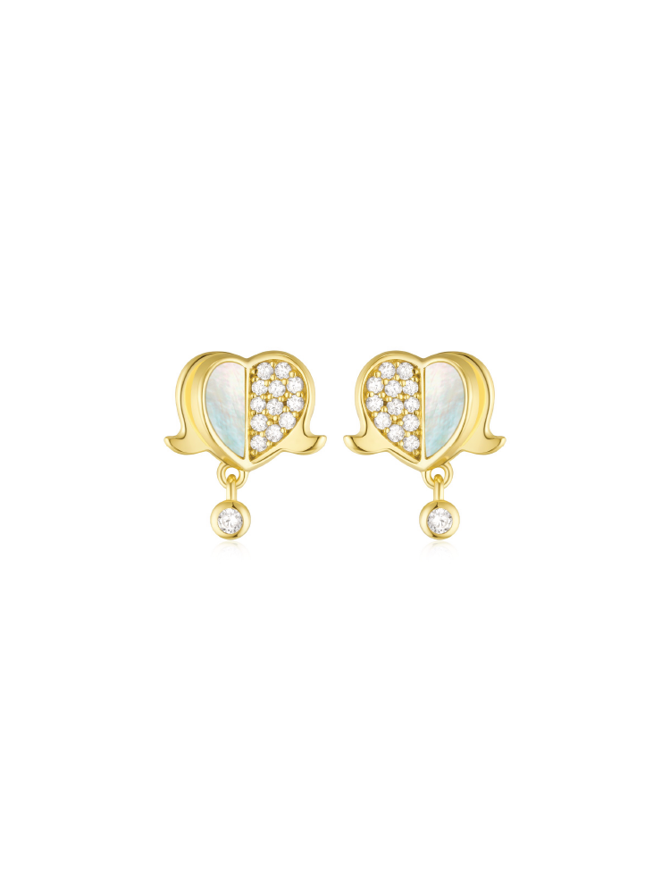 Pearly Heart Earring