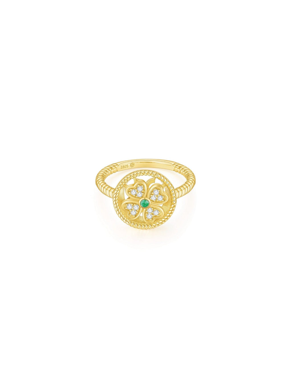 Lucky Clover Ring | Orange Cube