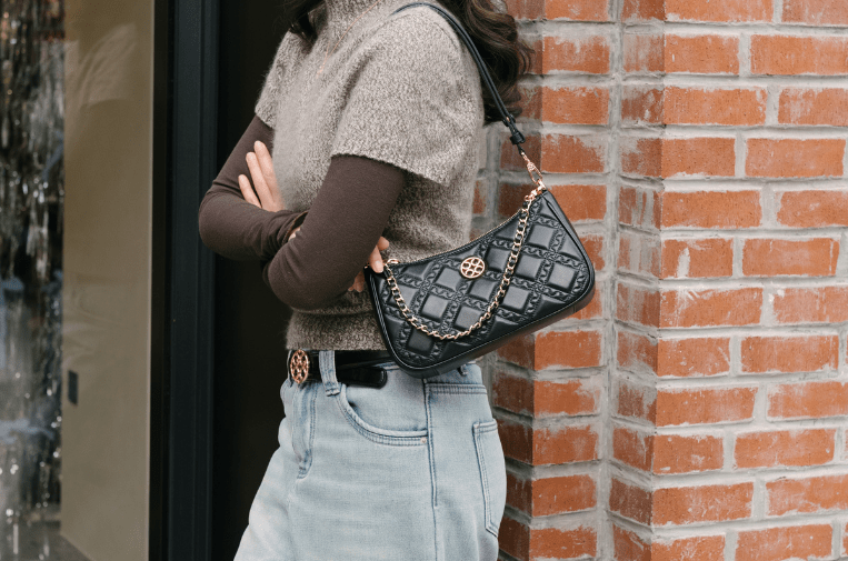 Elevate Your Style with the Fantina Quilted Shoulder Chain Strap Bags - Orange Cube