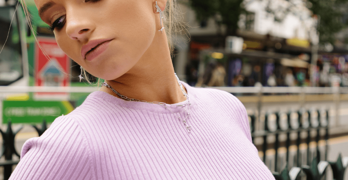 Layering 18K Gold Plated Jewellery - Orange Cube