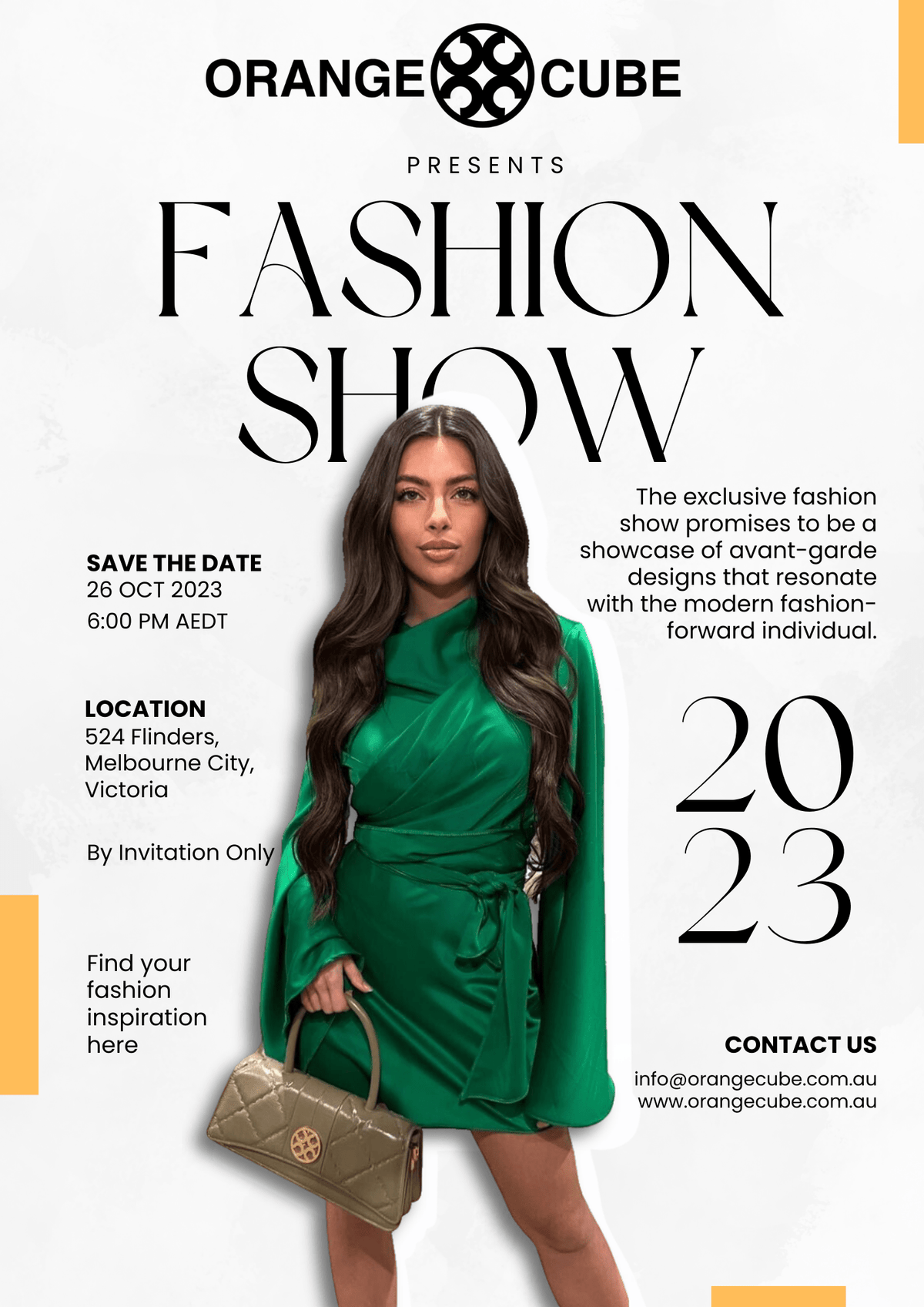 Orange Cube  Unveils the Epitome of Elegance Show At the Melbourne Fashion Week 2023 - Orange Cube