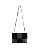 Square Stitch Messenger Bag - Black