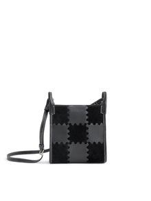 Square Stitch Tote Bag (Small) - Black