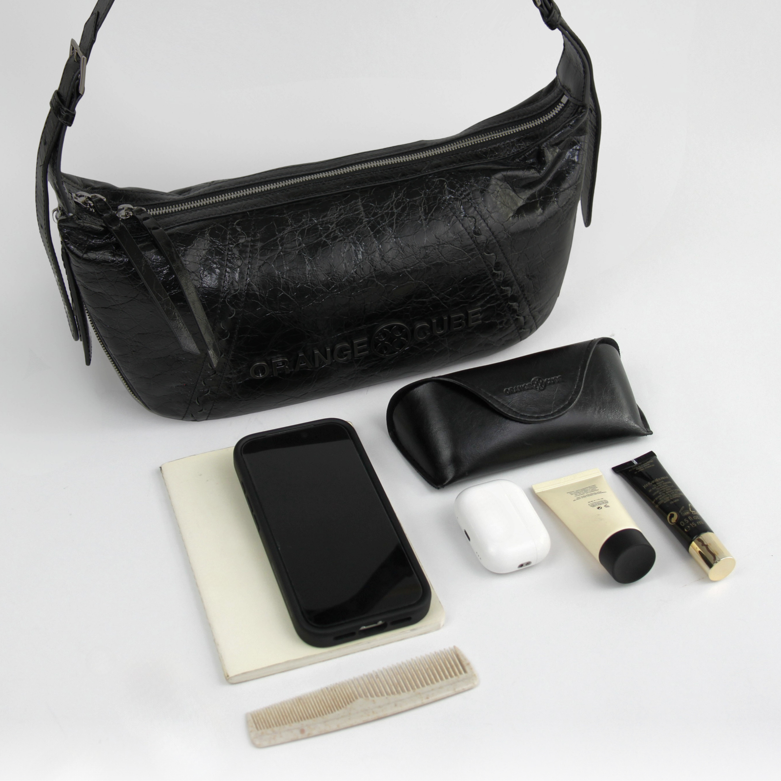 What fits inside Metropolitan Hobo Bag - Black Gloss