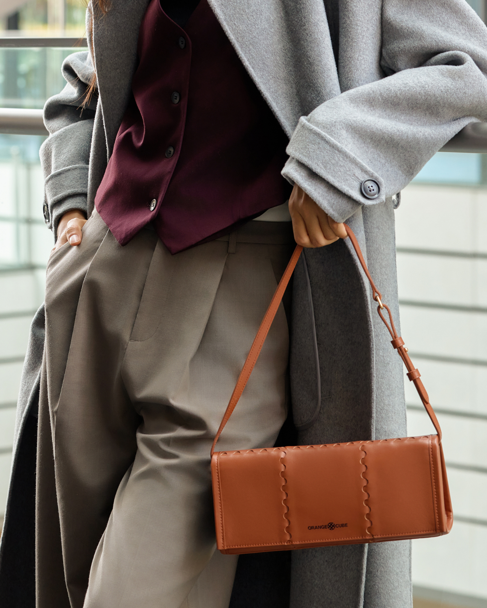 Mosaic Shoulder Bag - Brown