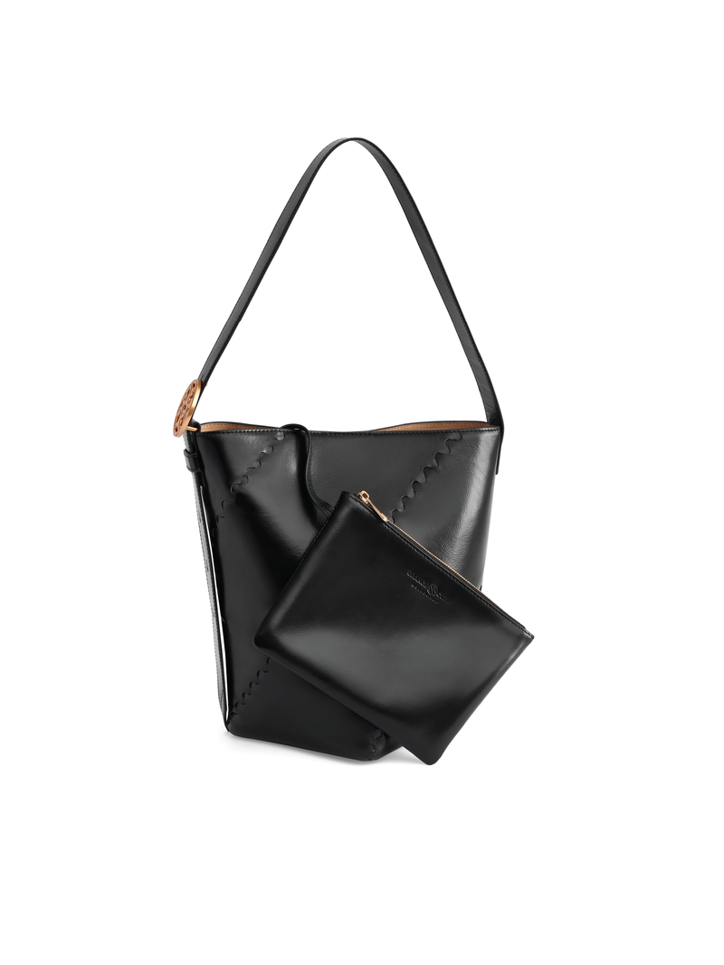 Mosaic Slouch Tote - Black
