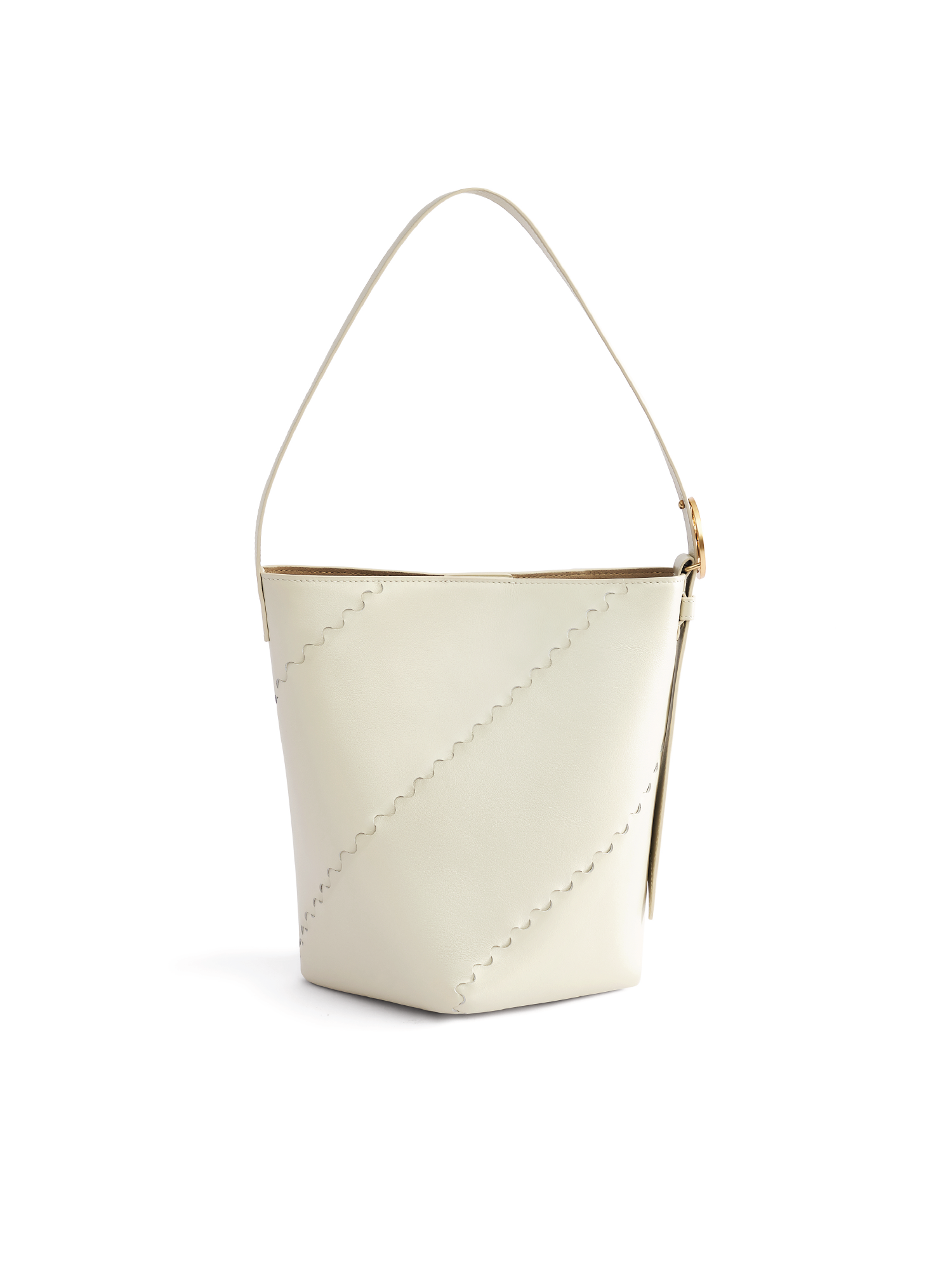 Mosaic Slouch Tote - White