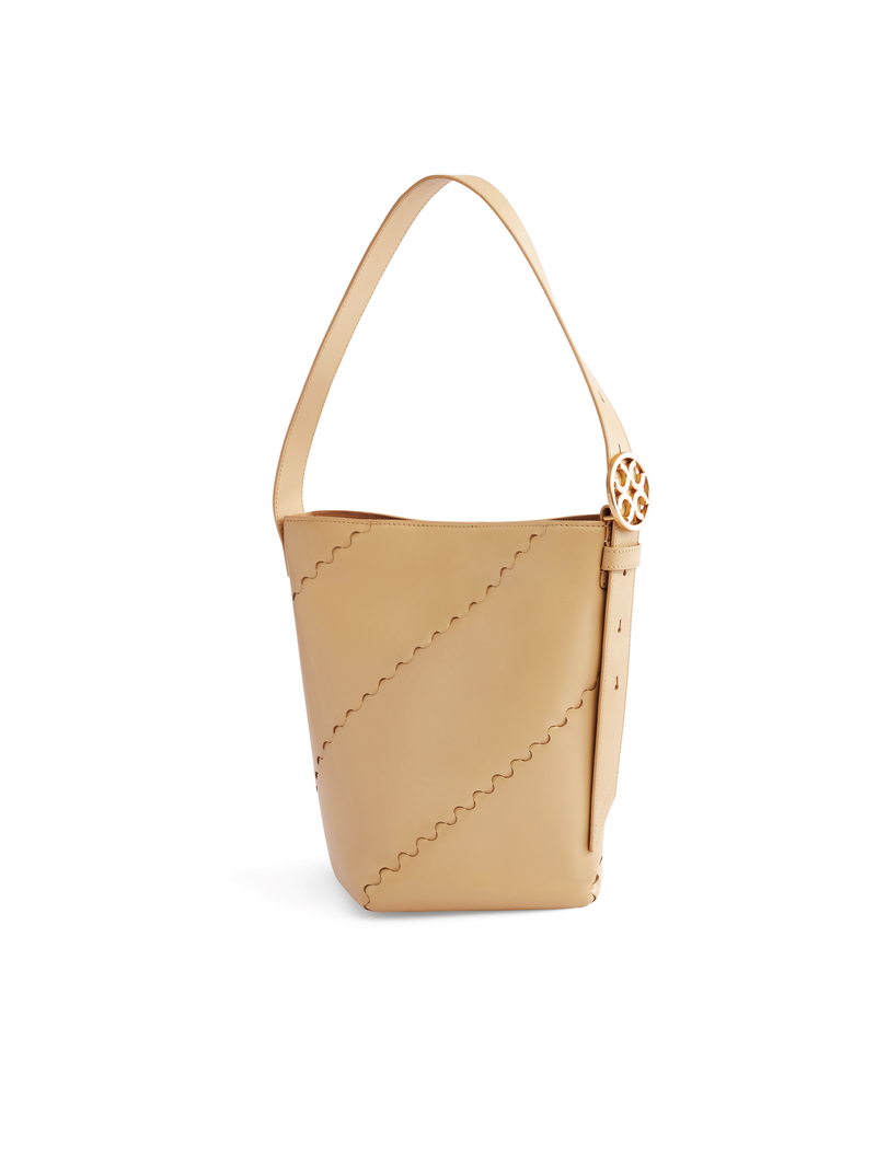 Mosaic Slouch Tote - Light Brown
