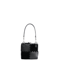 Mosaic Cube Mini Bag - Black