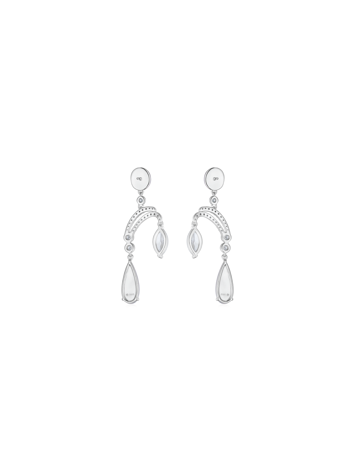 Aqua Essence Earrings (White) (Pair)