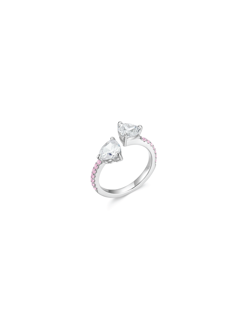 Entwined Lovers Ring (White) - Orange Cube