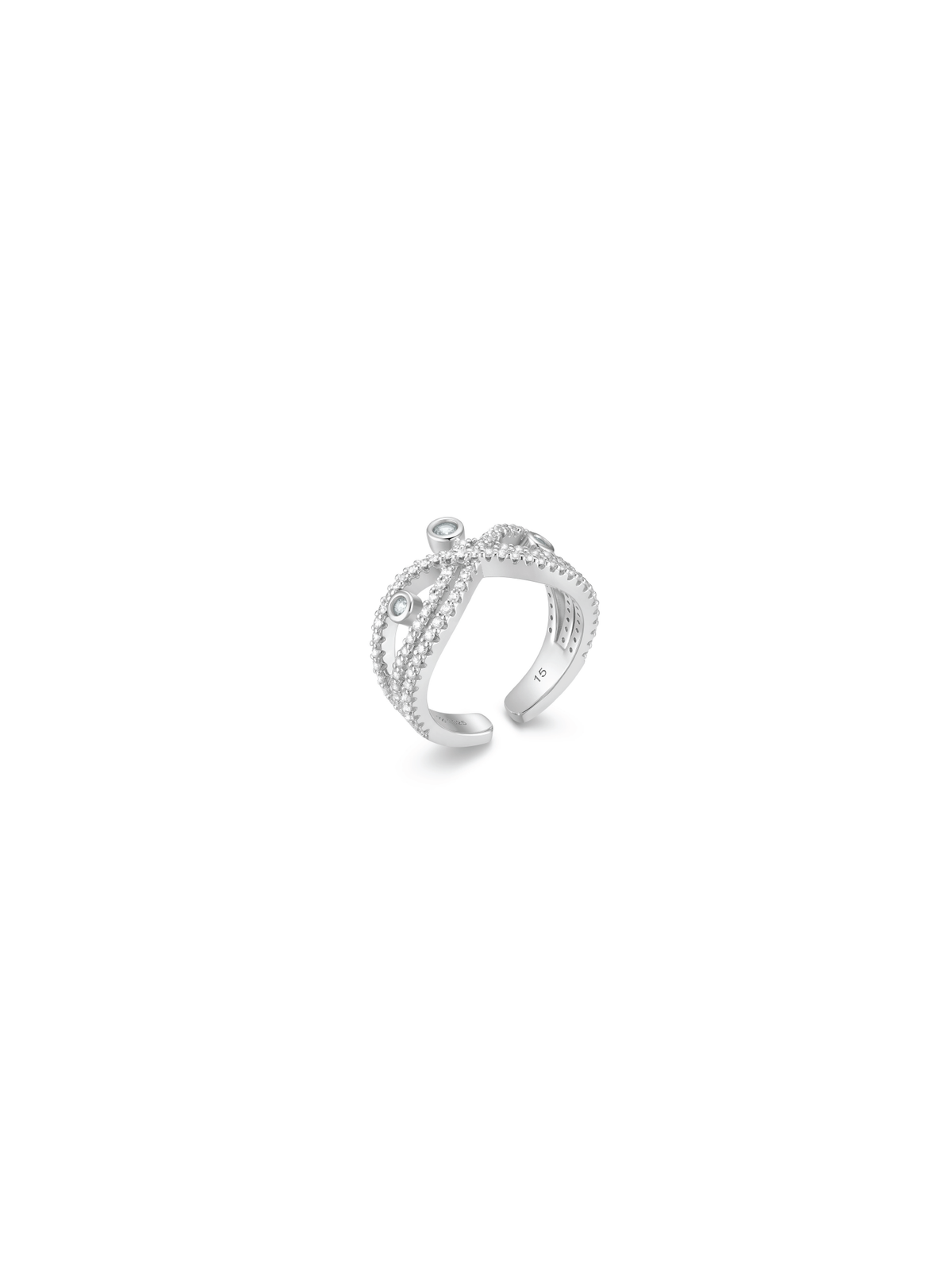Crystal Wave Ring (White)
