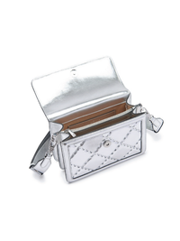 Mosaic Compact Messenger Bag - Silver