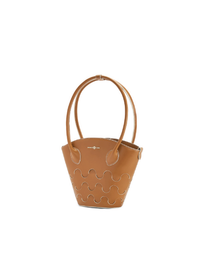 Small Quilted Impressions Wavy Tote Bag - Brown