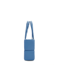 Square Stitch Cushion Tote - Sky Blue