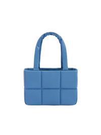Square Stitch Cushion Tote - Sky Blue