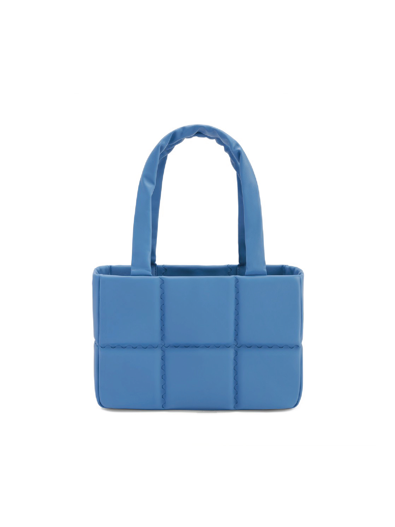 Square Stitch Cushion Tote - Sky Blue