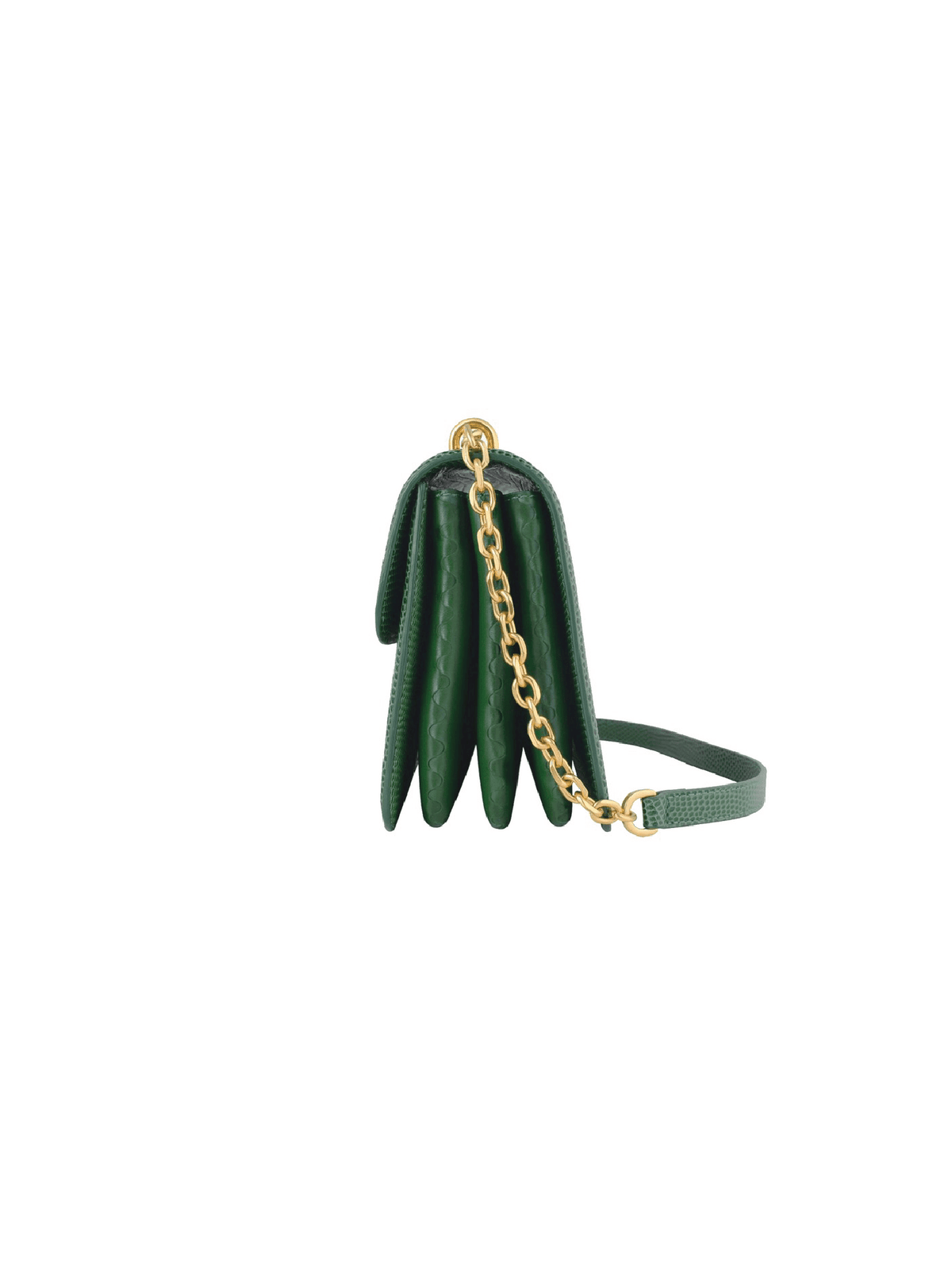 Chain Shoulder Bag - Green - Green Leather Shoulder Bag | Orange Cube