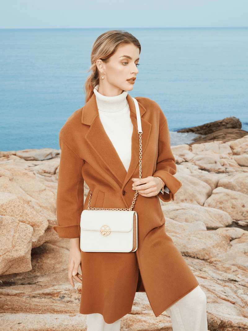 Chain Shoulder Bag - White - Bag | Orange Cube