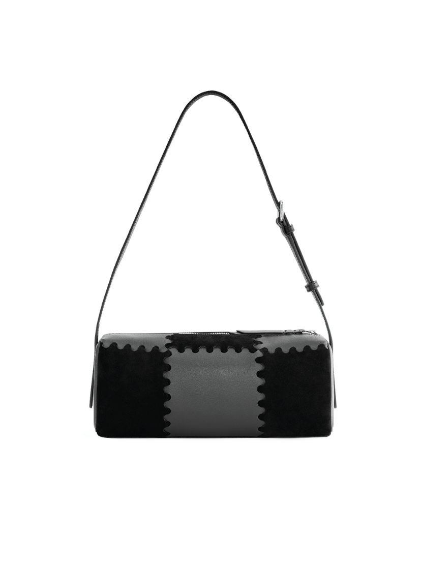 Checkbox Shoulder Bag - Black