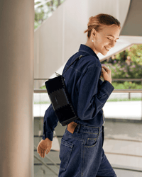 Checkbox Shoulder Bag - Black - Black Leather Baguette Bag | Orange Cube