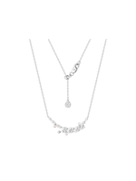 Crystal Bloom Necklace (White) (Long) - Necklace | Orange Cube