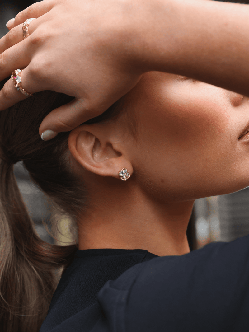 Crystal Wing Studs - Earrings | Orange Cube