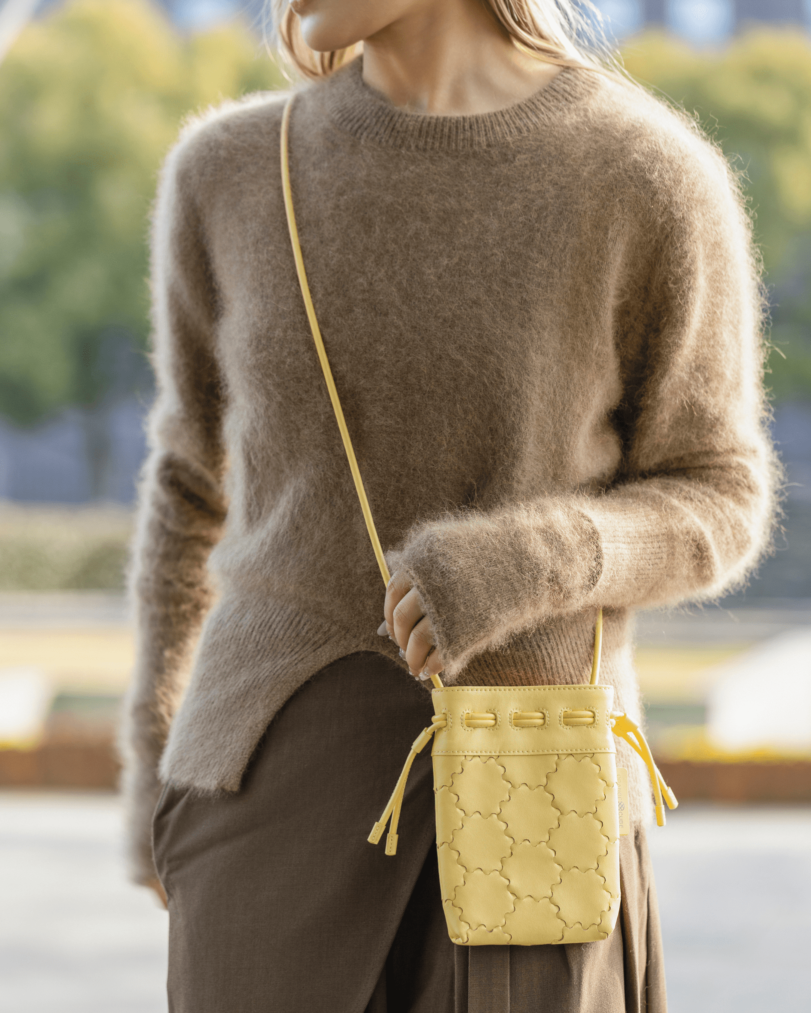 Drawstring Pouch - Pastel Yellow - Bag | Orange Cube