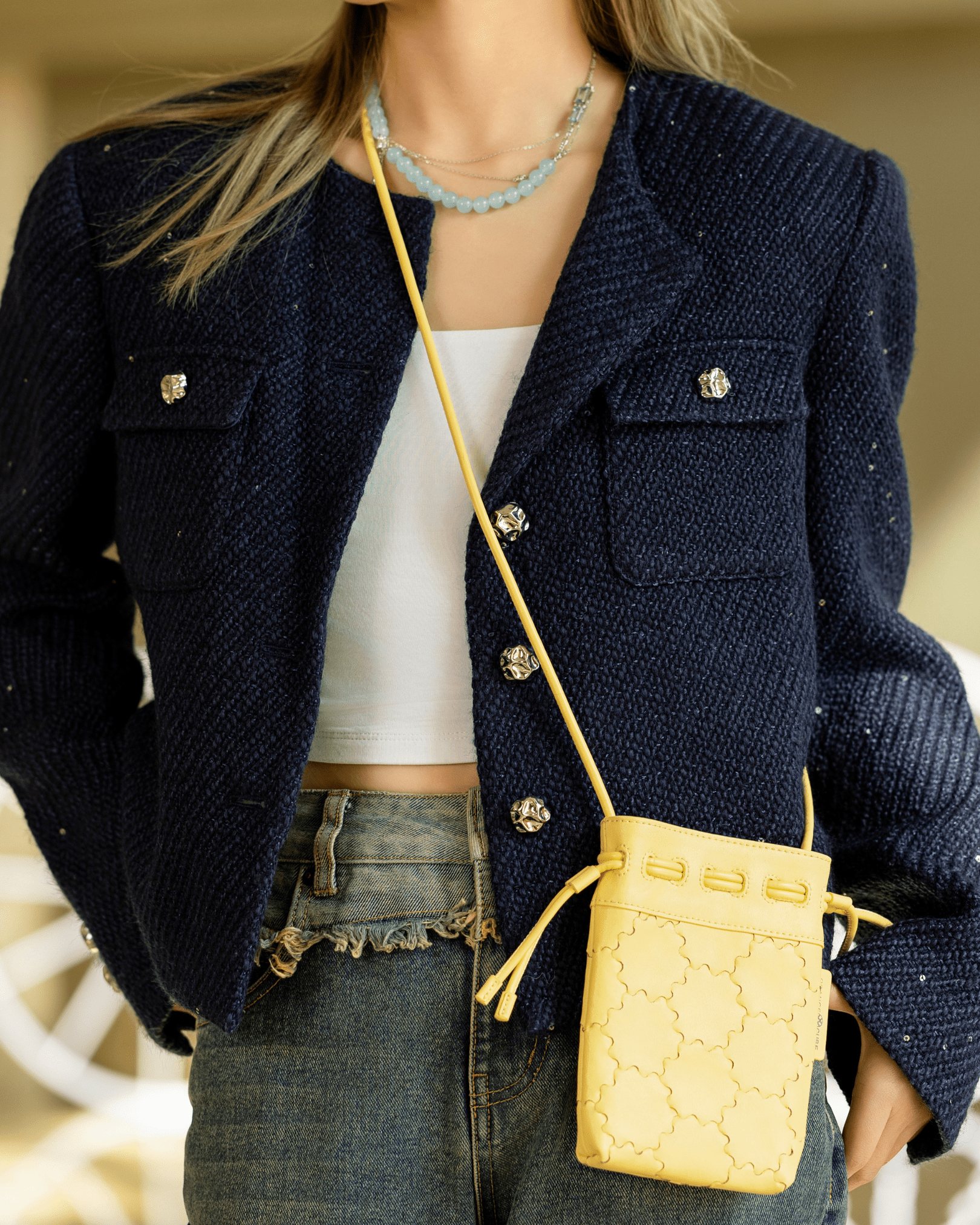 Drawstring Pouch - Pastel Yellow - Bag | Orange Cube