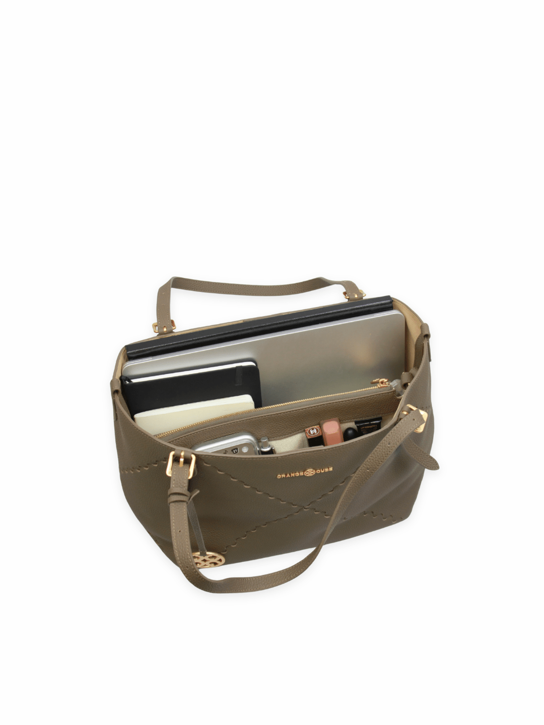 Dusk Mosaic Tote - Dark Brown - Brown Leather Tote Bag | Orange Cube