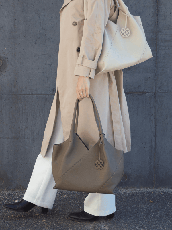 Everyday Large Slouchy Tote - White - Bag | Orange Cube
