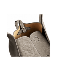 Everyday Urban Tote - Beige Grey - Grey Leather Hand Bag | Orange Cube