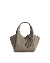 Everyday Urban Tote - Beige Grey - Grey Leather Hand Bag | Orange Cube