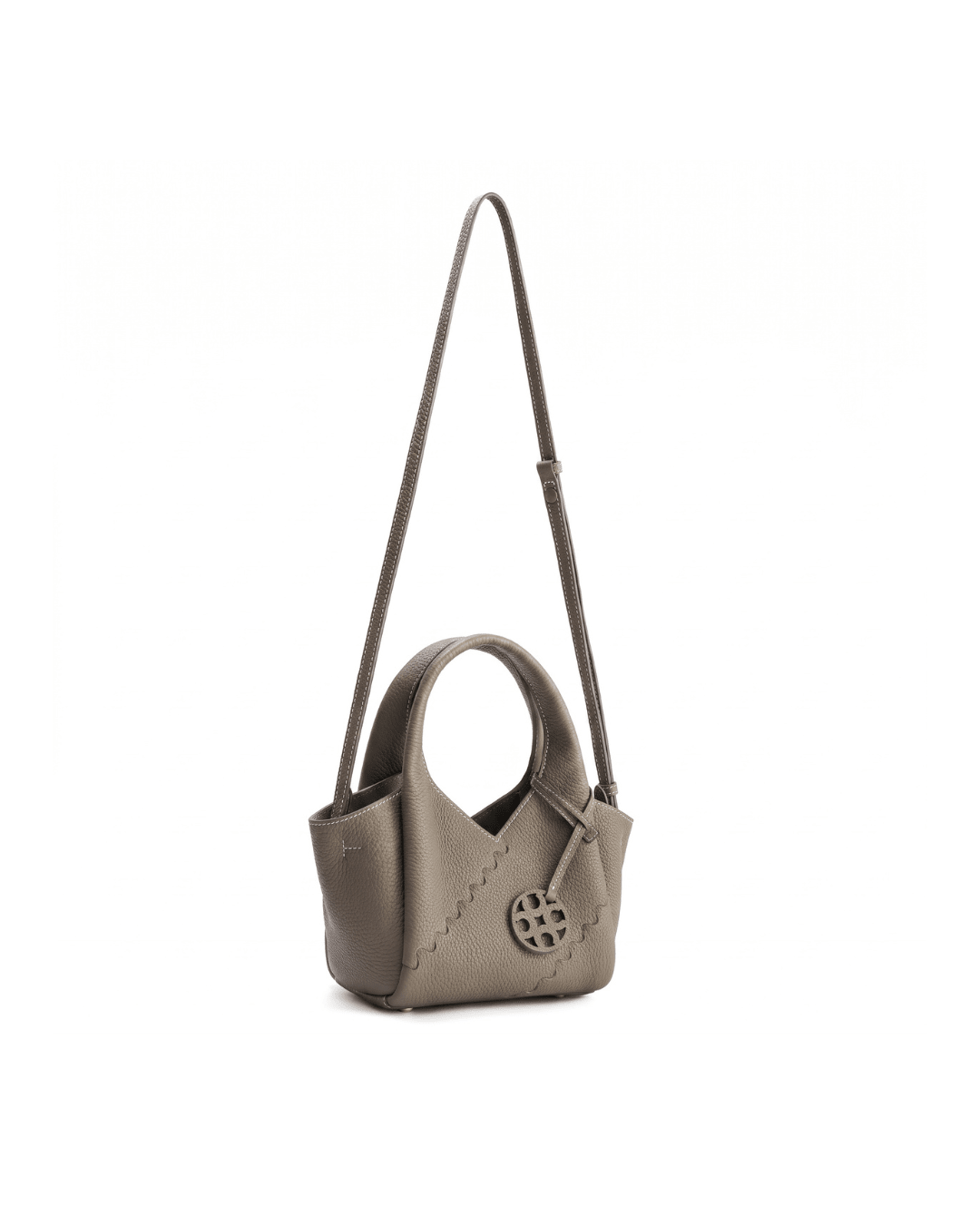 Everyday Urban Tote - Beige Grey - Grey Leather Hand Bag | Orange Cube