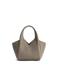 Everyday Urban Tote - Beige Grey - Grey Leather Hand Bag | Orange Cube