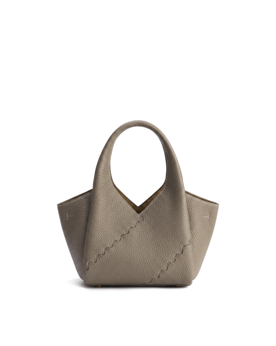 Everyday Urban Tote - Beige Grey - Grey Leather Hand Bag | Orange Cube