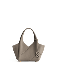 Everyday Urban Tote - Beige Grey - Grey Leather Hand Bag | Orange Cube