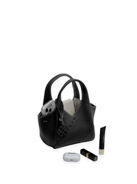 Everyday Urban Tote - Black - Black Leather Mini Tote | Orange Cube