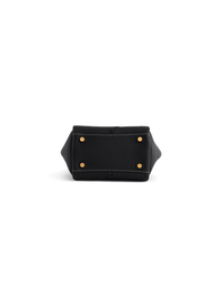Everyday Urban Tote - Black - Black Leather Mini Hand Bag | Orange Cube