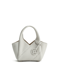 Everyday Urban Tote - Lunar Grey - White Leather Hand Bag | Orange Cube