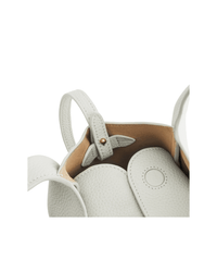 Everyday Urban Tote - Lunar Grey - White Leather Hand Bag | Orange Cube