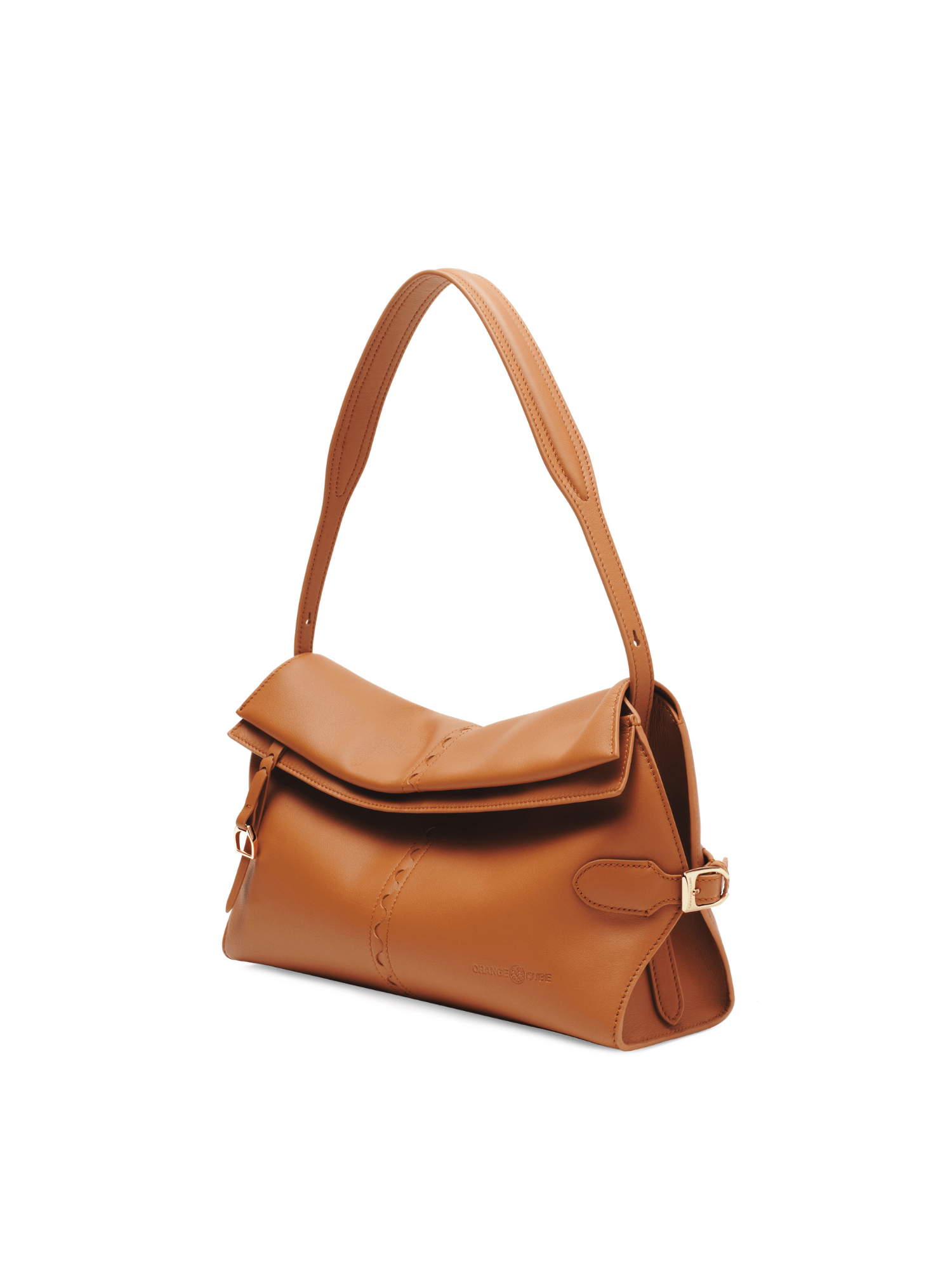 Fantina Folded Hobo Bag - Brown - Bag | Orange Cube
