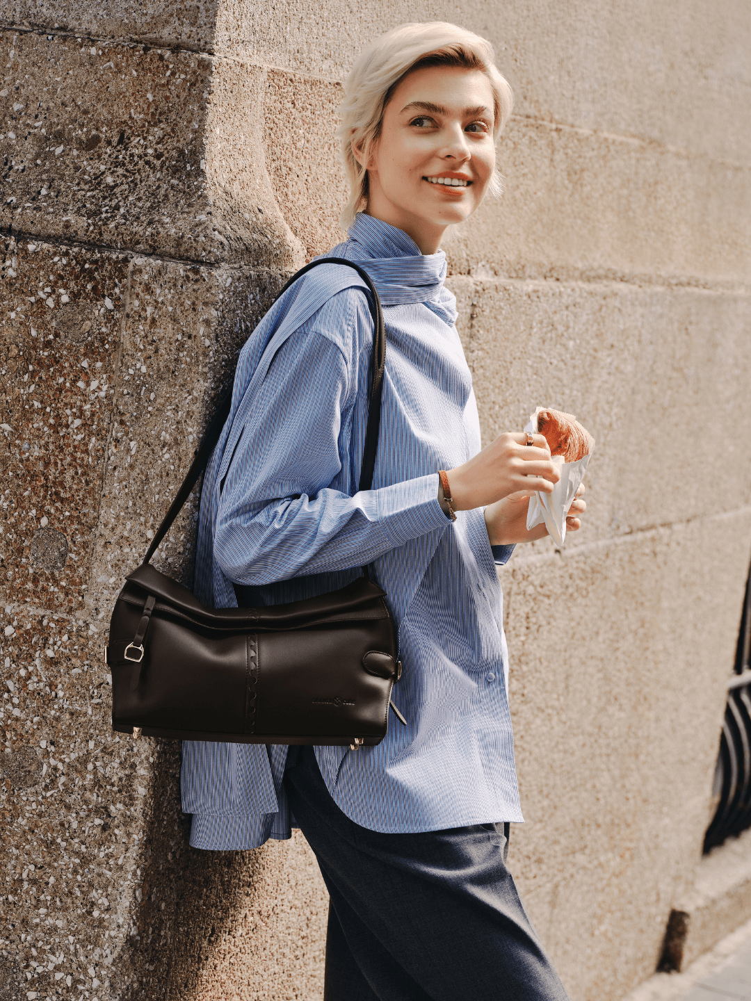 Fantina Folded Hobo Bag - Coffee Bean - Bag | Orange Cube