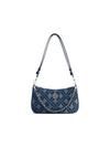 Fantina Quilted Shoulder Chain Strap Bag - Denim Blue - Bag | Orange Cube
