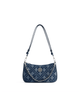 Fantina Quilted Shoulder Chain Strap Bag - Denim