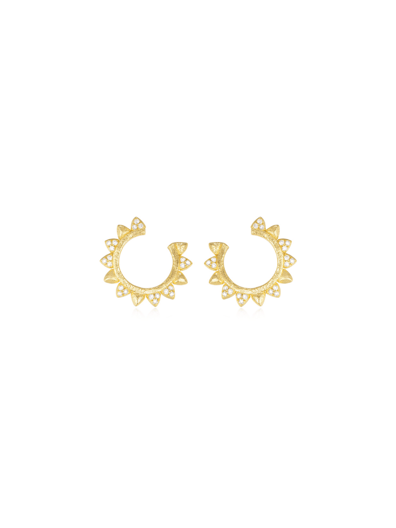Golden Ray Earrings (Pair) - Earrings | Orange Cube