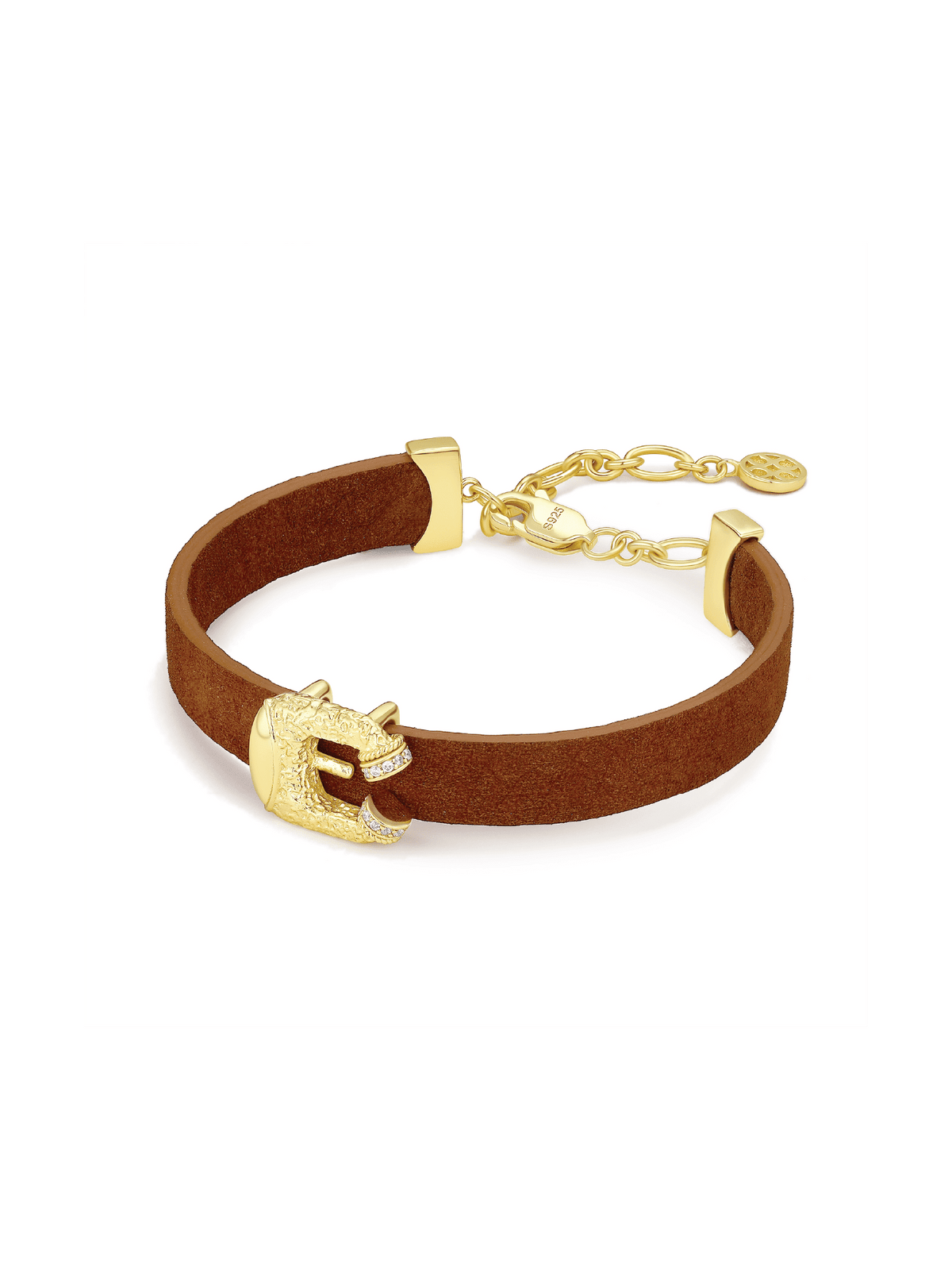 Guardian Horseshoe Leather Bracelet - Bracelet | Orange Cube