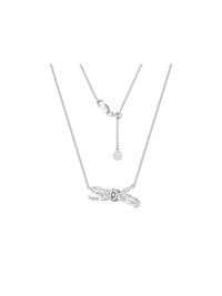 Infinity Link Necklace (White) - Necklace | Orange Cube