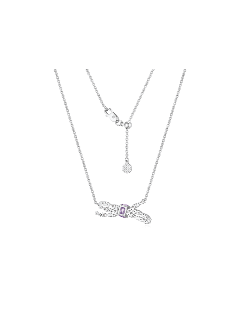 Infinity Link Necklace (White) - Necklace | Orange Cube