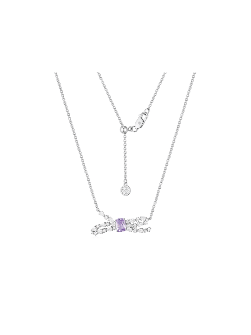 Infinity Link Necklace (White) - Necklace | Orange Cube